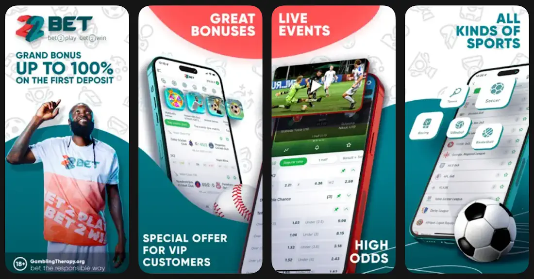 22Bet Mobile App App Store Screenshot